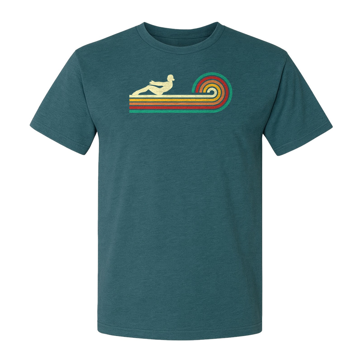 Pilates T-Shirt, Retro Rainbow Reformer Workout Design for Fitness Fans and Instructors