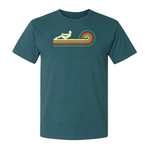 Pilates T-Shirt, Retro Rainbow Reformer Workout Design for Fitness Fans and Instructors