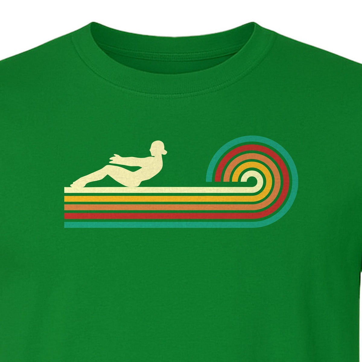 Pilates T-Shirt, Retro Rainbow Reformer Workout Design for Fitness Fans and Instructors