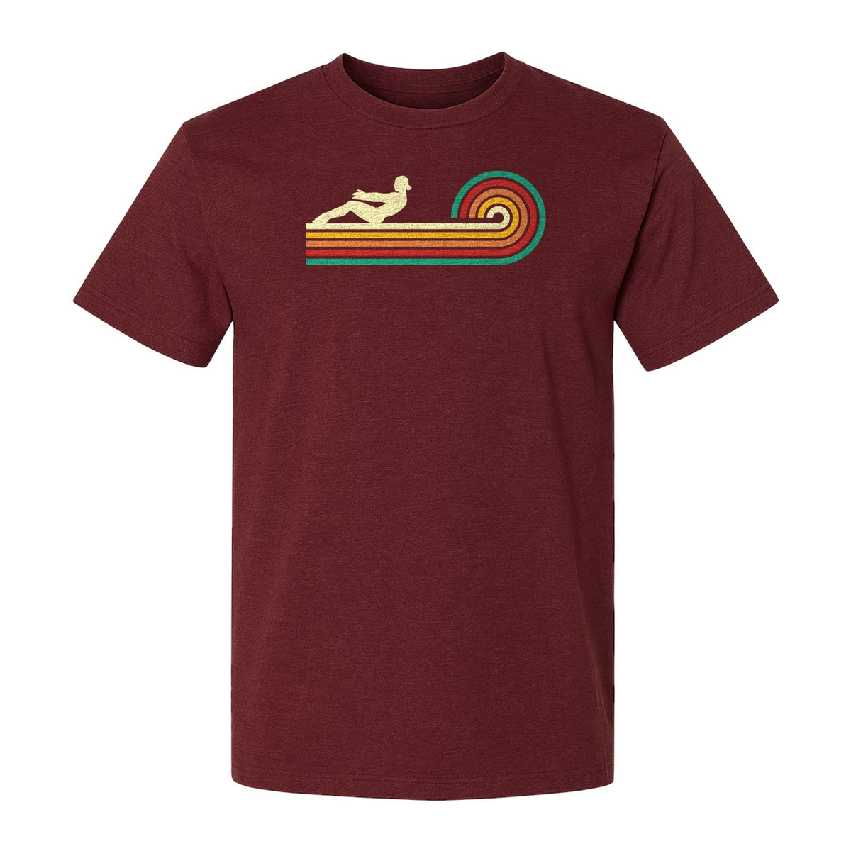 Pilates T-Shirt, Retro Rainbow Reformer Workout Design for Fitness Fans and Instructors