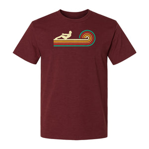 Pilates T-Shirt, Retro Rainbow Reformer Workout Design for Fitness Fans and Instructors