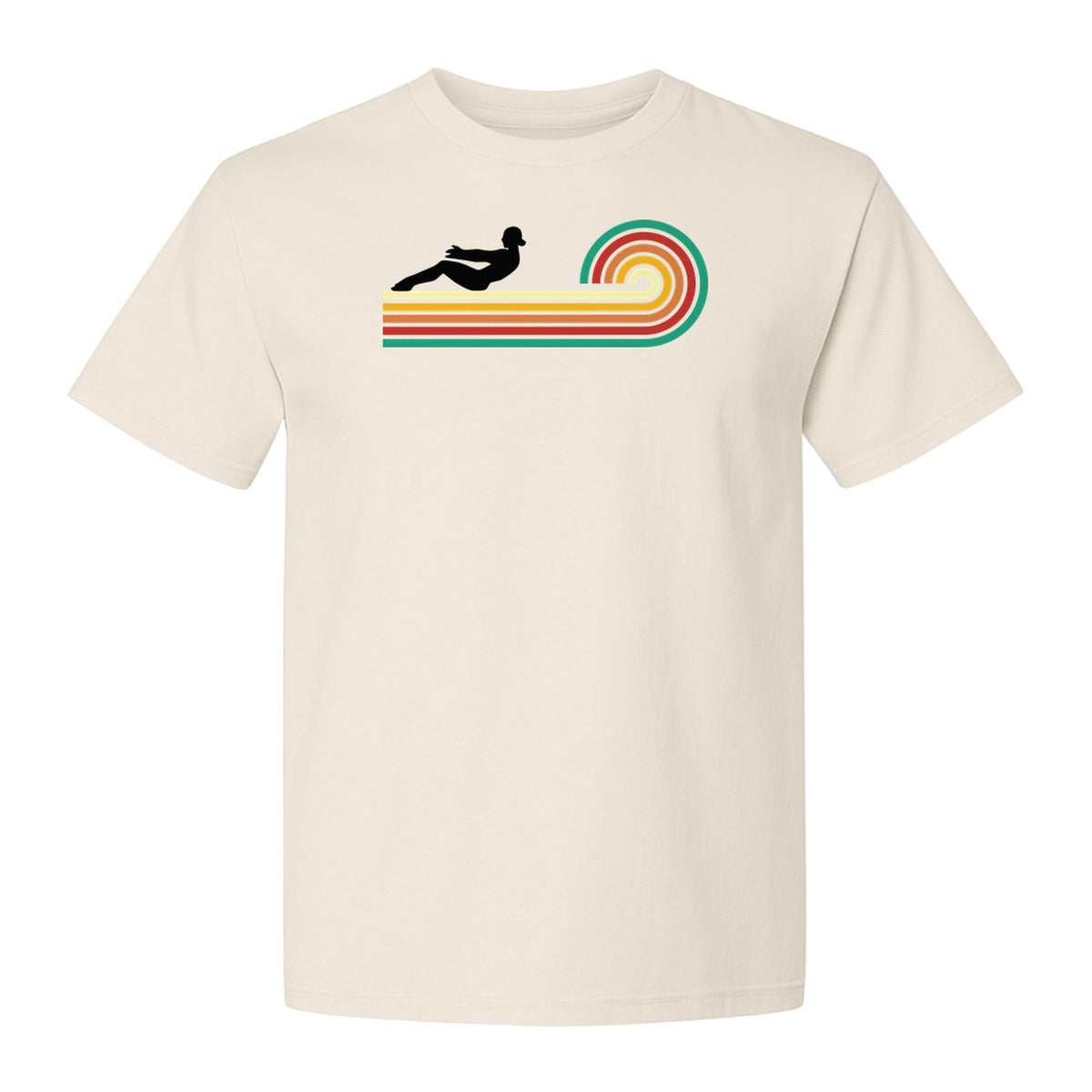 Pilates T-Shirt, Retro Rainbow Reformer Workout Design for Fitness Fans and Instructors