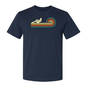 Pilates T-Shirt, Retro Rainbow Reformer Workout Design for Fitness Fans and Instructors