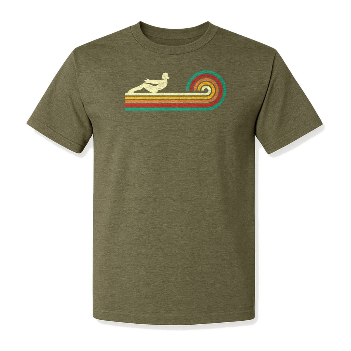 Pilates T-Shirt, Retro Rainbow Reformer Workout Design for Fitness Fans and Instructors
