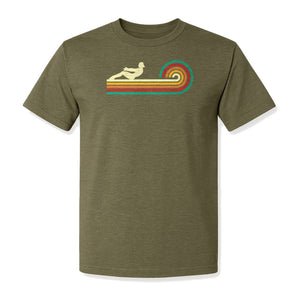 Pilates T-Shirt, Retro Rainbow Reformer Workout Design for Fitness Fans and Instructors
