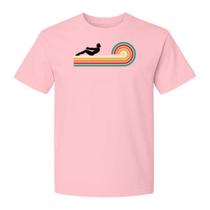 Pilates T-Shirt, Retro Rainbow Reformer Workout Design for Fitness Fans and Instructors