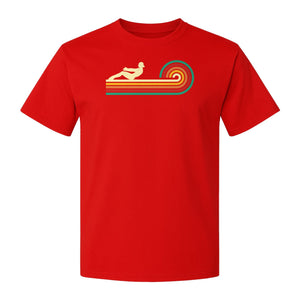 Pilates T-Shirt, Retro Rainbow Reformer Workout Design for Fitness Fans and Instructors