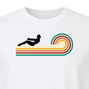 Pilates T-Shirt, Retro Rainbow Reformer Workout Design for Fitness Fans and Instructors