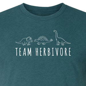 Vegan Dinosaur T-Shirt, Team Herbivore Graphic for Plant Lovers and Vegetarian Gifts