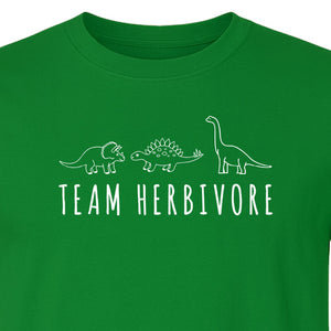 Vegan Dinosaur T-Shirt, Team Herbivore Graphic for Plant Lovers and Vegetarian Gifts