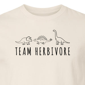 Vegan Dinosaur T-Shirt, Team Herbivore Graphic for Plant Lovers and Vegetarian Gifts