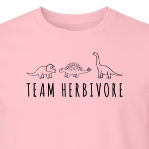Vegan Dinosaur T-Shirt, Team Herbivore Graphic for Plant Lovers and Vegetarian Gifts