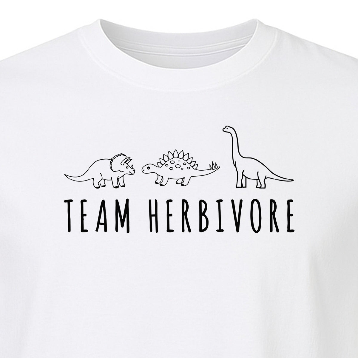 Vegan Dinosaur T-Shirt, Team Herbivore Graphic for Plant Lovers and Vegetarian Gifts