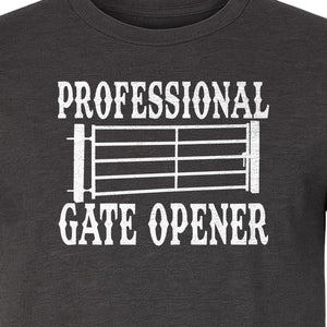 Ranch T-Shirt, Professional Gate Opener Western Graphic for Farmers and Country Folks