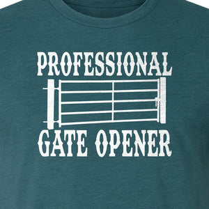 Ranch T-Shirt, Professional Gate Opener Western Graphic for Farmers and Country Folks