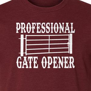 Ranch T-Shirt, Professional Gate Opener Western Graphic for Farmers and Country Folks