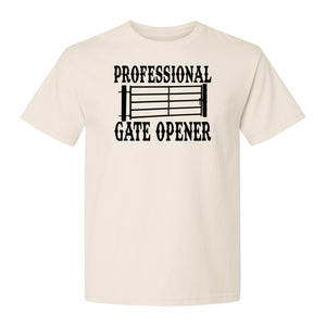Ranch T-Shirt, Professional Gate Opener Western Graphic for Farmers and Country Folks