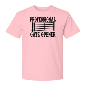 Ranch T-Shirt, Professional Gate Opener Western Graphic for Farmers and Country Folks