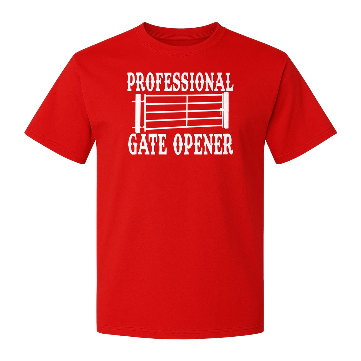 Ranch T-Shirt, Professional Gate Opener Western Graphic for Farmers and Country Folks