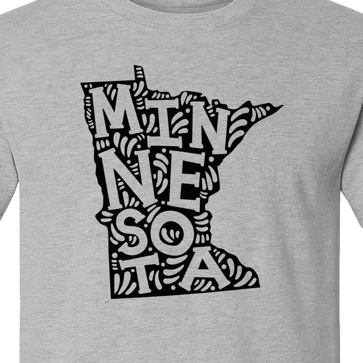 Minnesota T-Shirt, Typography Map Design for Home State Pride and Midwest Travel Gifts