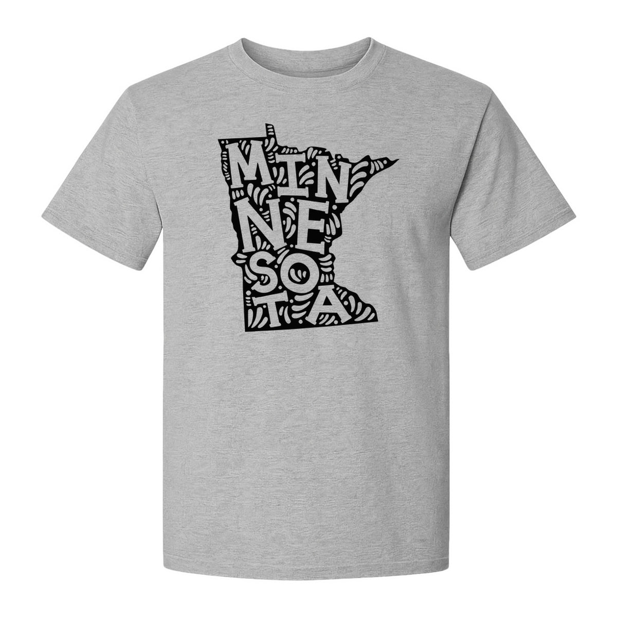 Minnesota T-Shirt, Typography Map Design for Home State Pride and Midwest Travel Gifts