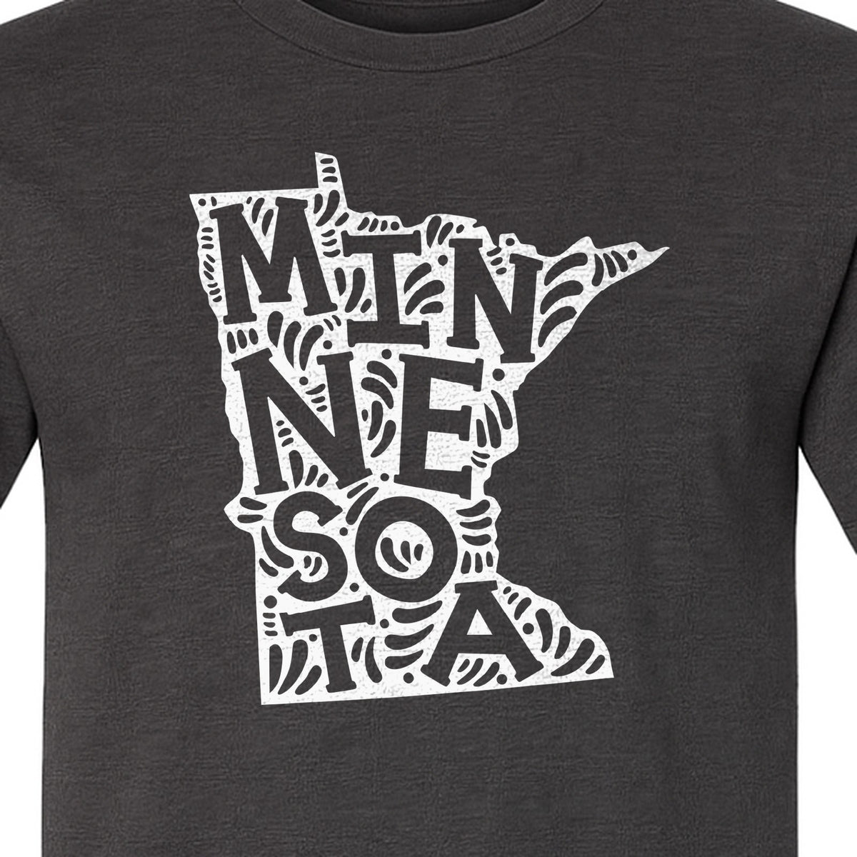 Minnesota T-Shirt, Typography Map Design for Home State Pride and Midwest Travel Gifts