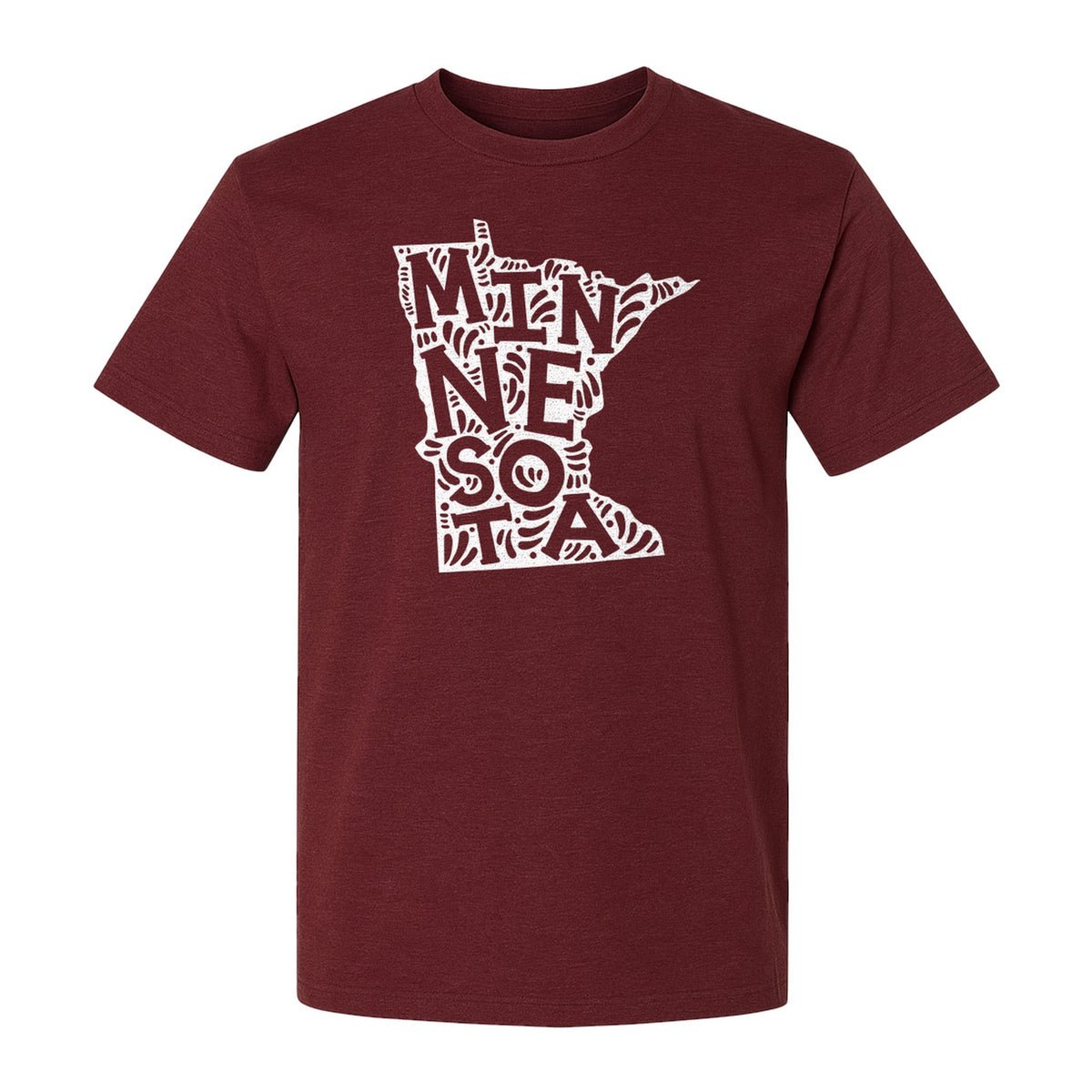 Minnesota T-Shirt, Typography Map Design for Home State Pride and Midwest Travel Gifts