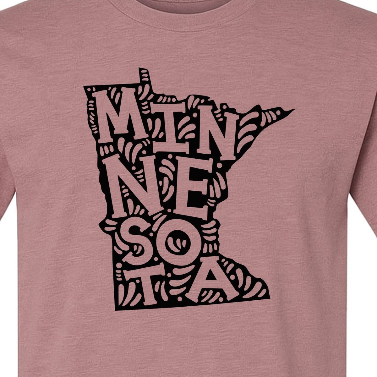 Minnesota T-Shirt, Typography Map Design for Home State Pride and Midwest Travel Gifts