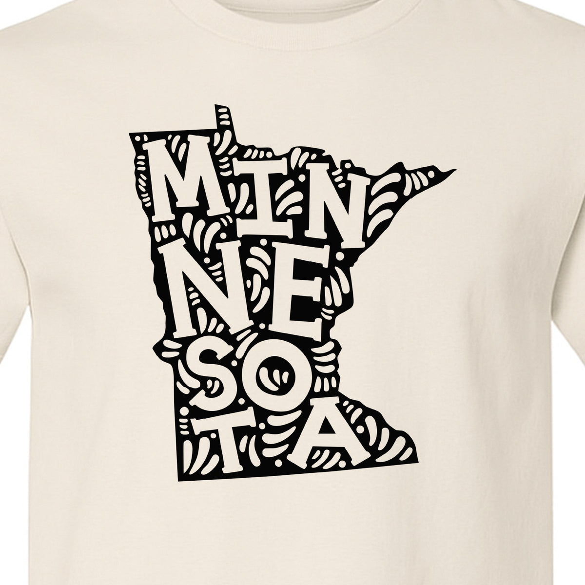 Minnesota T-Shirt, Typography Map Design for Home State Pride and Midwest Travel Gifts