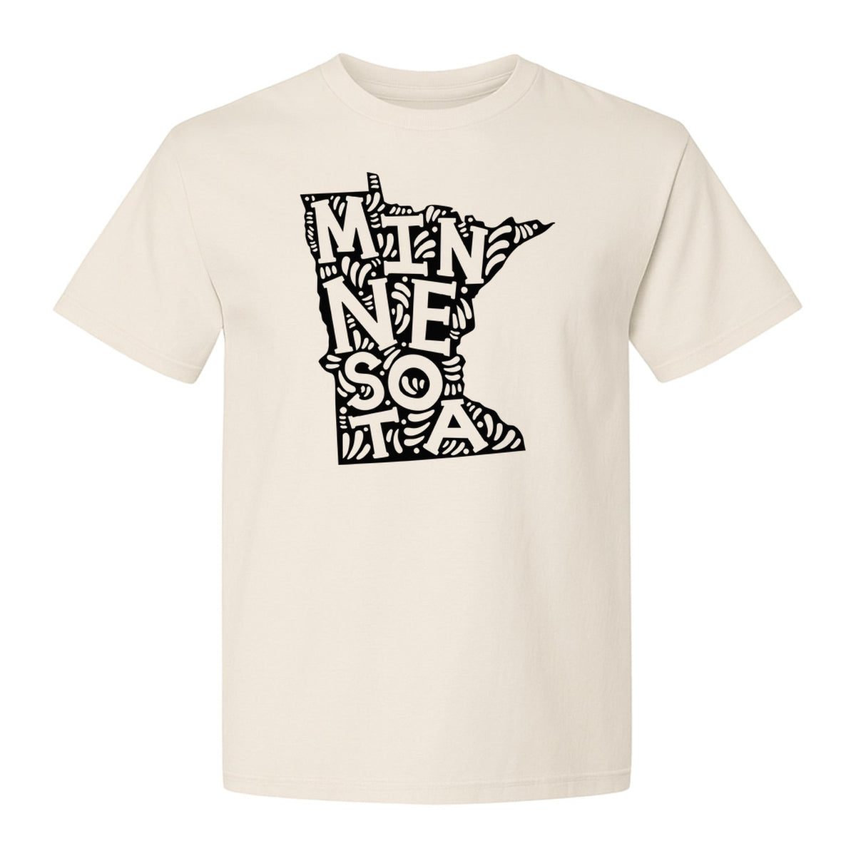 Minnesota T-Shirt, Typography Map Design for Home State Pride and Midwest Travel Gifts