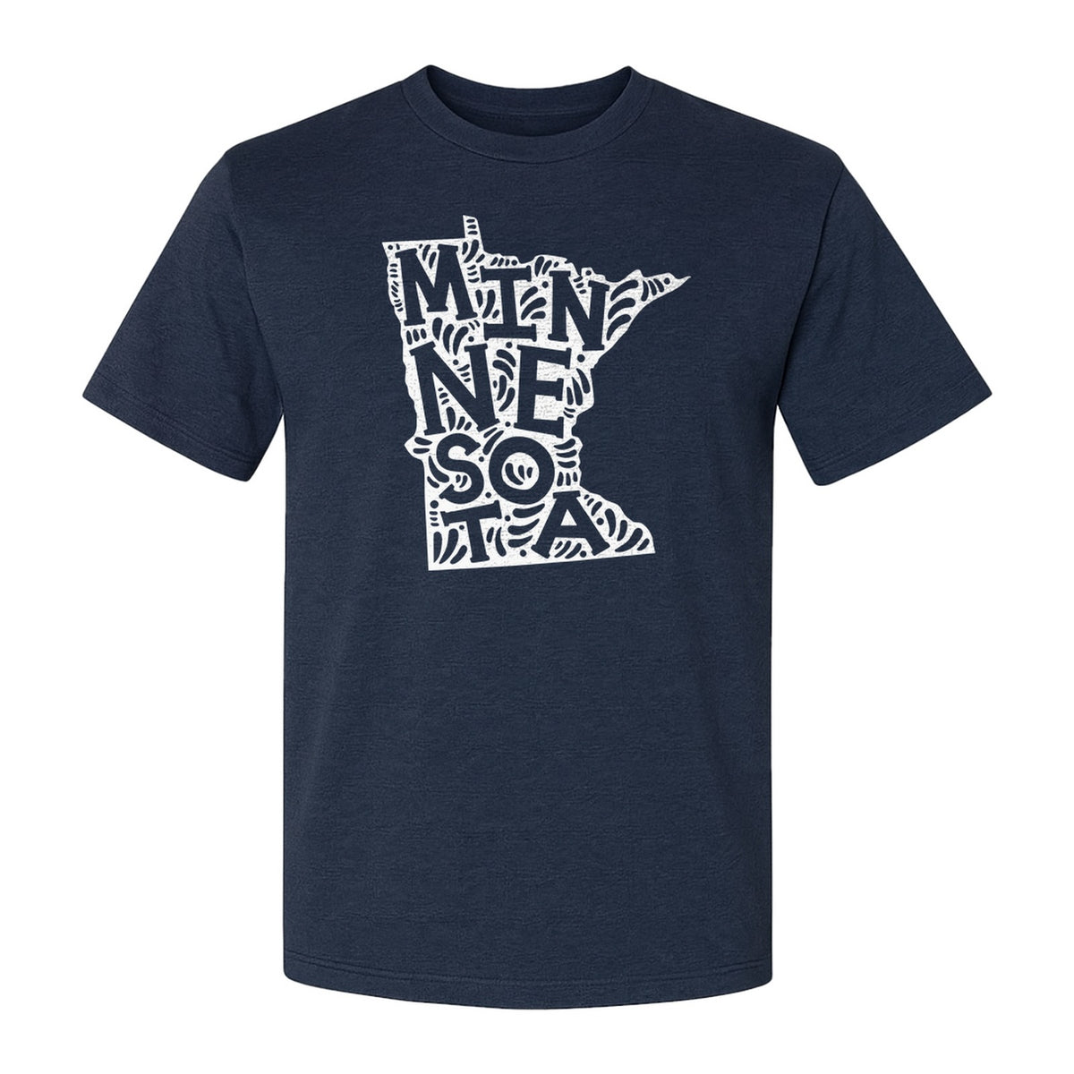 Minnesota T-Shirt, Typography Map Design for Home State Pride and Midwest Travel Gifts