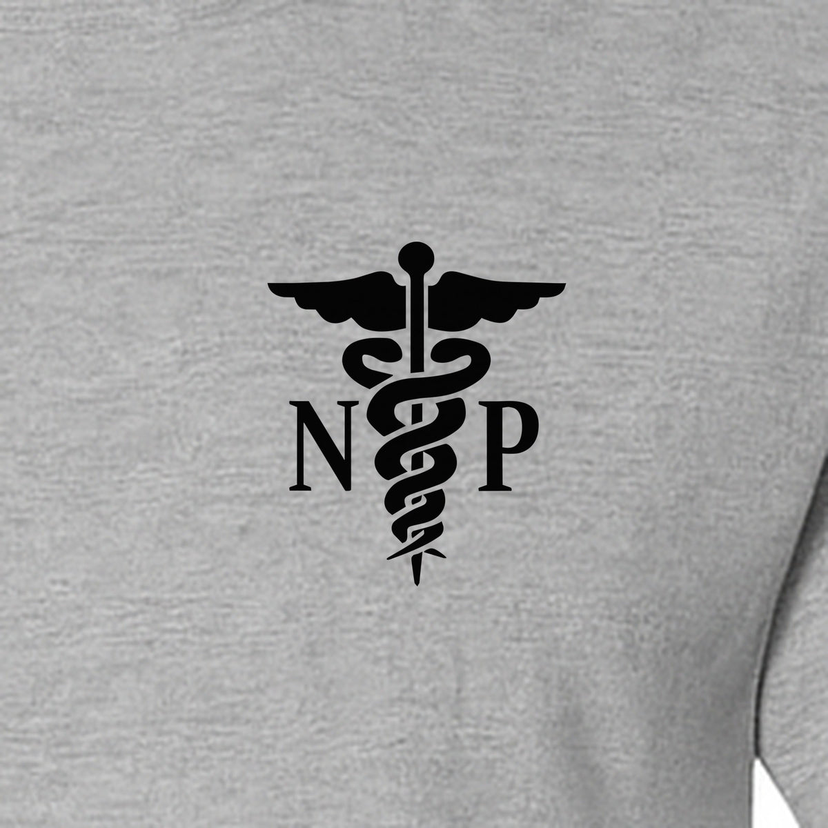 Nurse Practitioner T-Shirt, NP Caduceus Pocket Design for Medical Graduates and Healthcare Workers