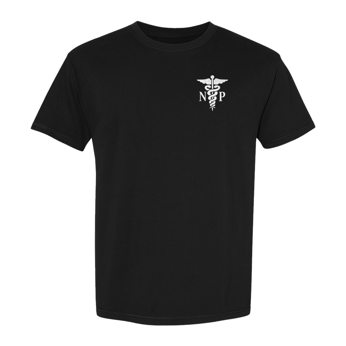 Nurse Practitioner T-Shirt, NP Caduceus Pocket Design for Medical Graduates and Healthcare Workers