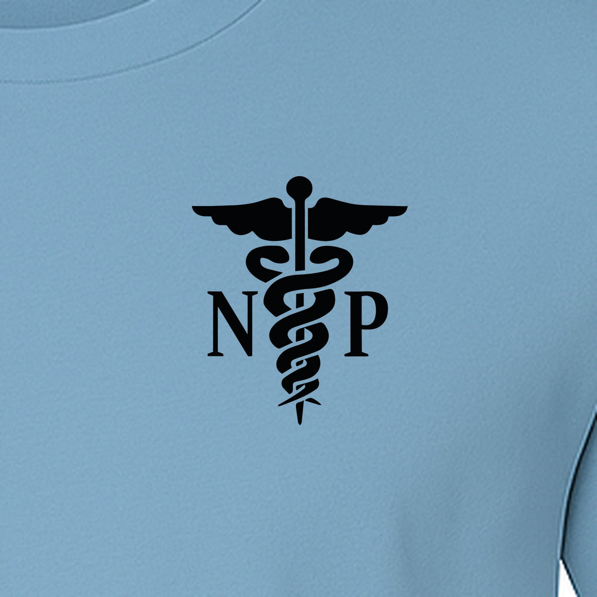 Nurse Practitioner T-Shirt, NP Caduceus Pocket Design for Medical Graduates and Healthcare Workers