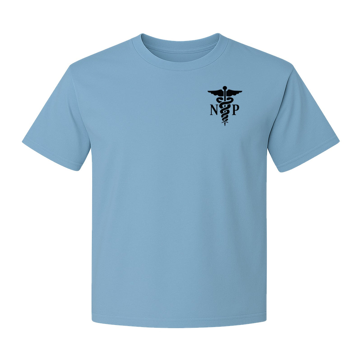 Nurse Practitioner T-Shirt, NP Caduceus Pocket Design for Medical Graduates and Healthcare Workers