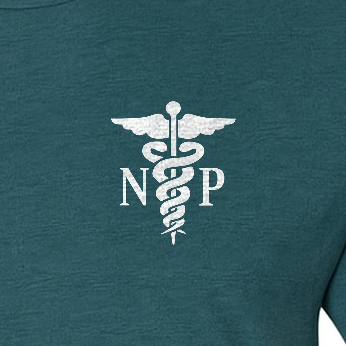 Nurse Practitioner T-Shirt, NP Caduceus Pocket Design for Medical Graduates and Healthcare Workers