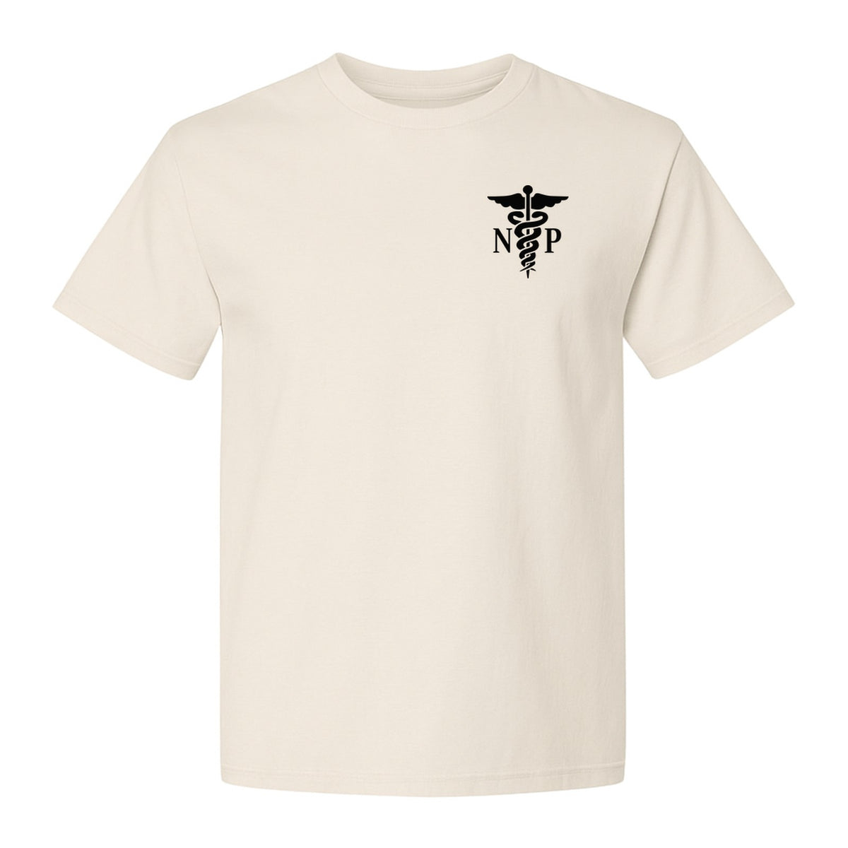 Nurse Practitioner T-Shirt, NP Caduceus Pocket Design for Medical Graduates and Healthcare Workers