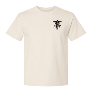 Nurse Practitioner T-Shirt, NP Caduceus Pocket Design for Medical Graduates and Healthcare Workers