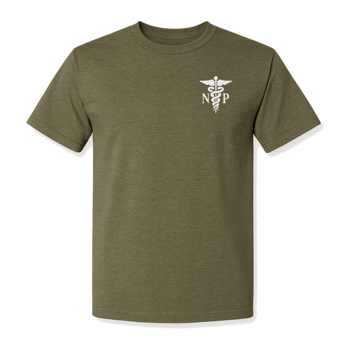 Nurse Practitioner T-Shirt, NP Caduceus Pocket Design for Medical Graduates and Healthcare Workers