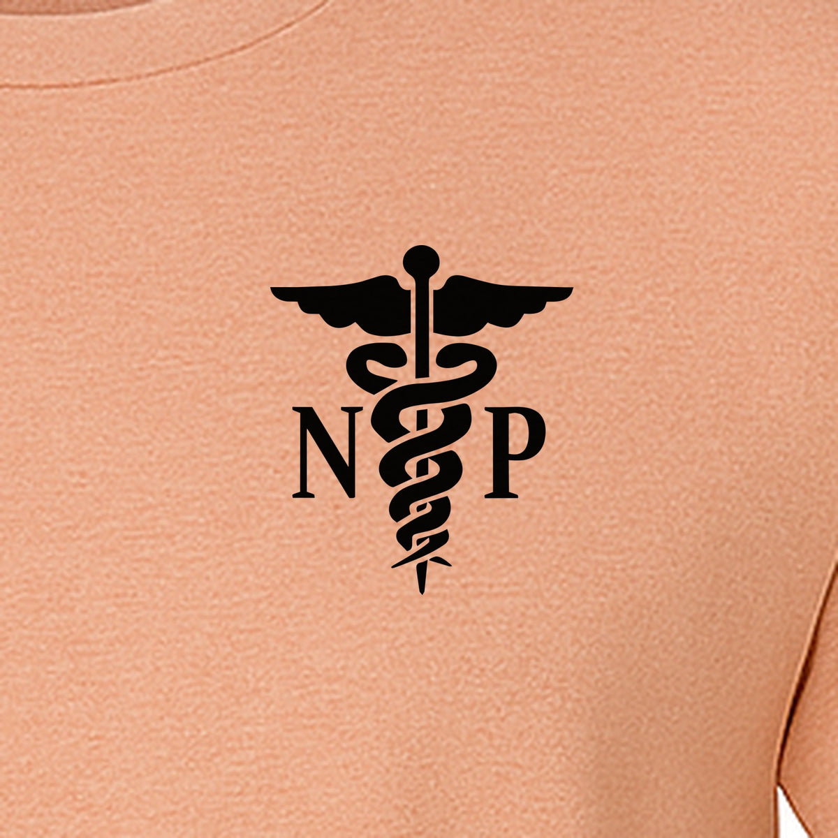 Nurse Practitioner T-Shirt, NP Caduceus Pocket Design for Medical Graduates and Healthcare Workers