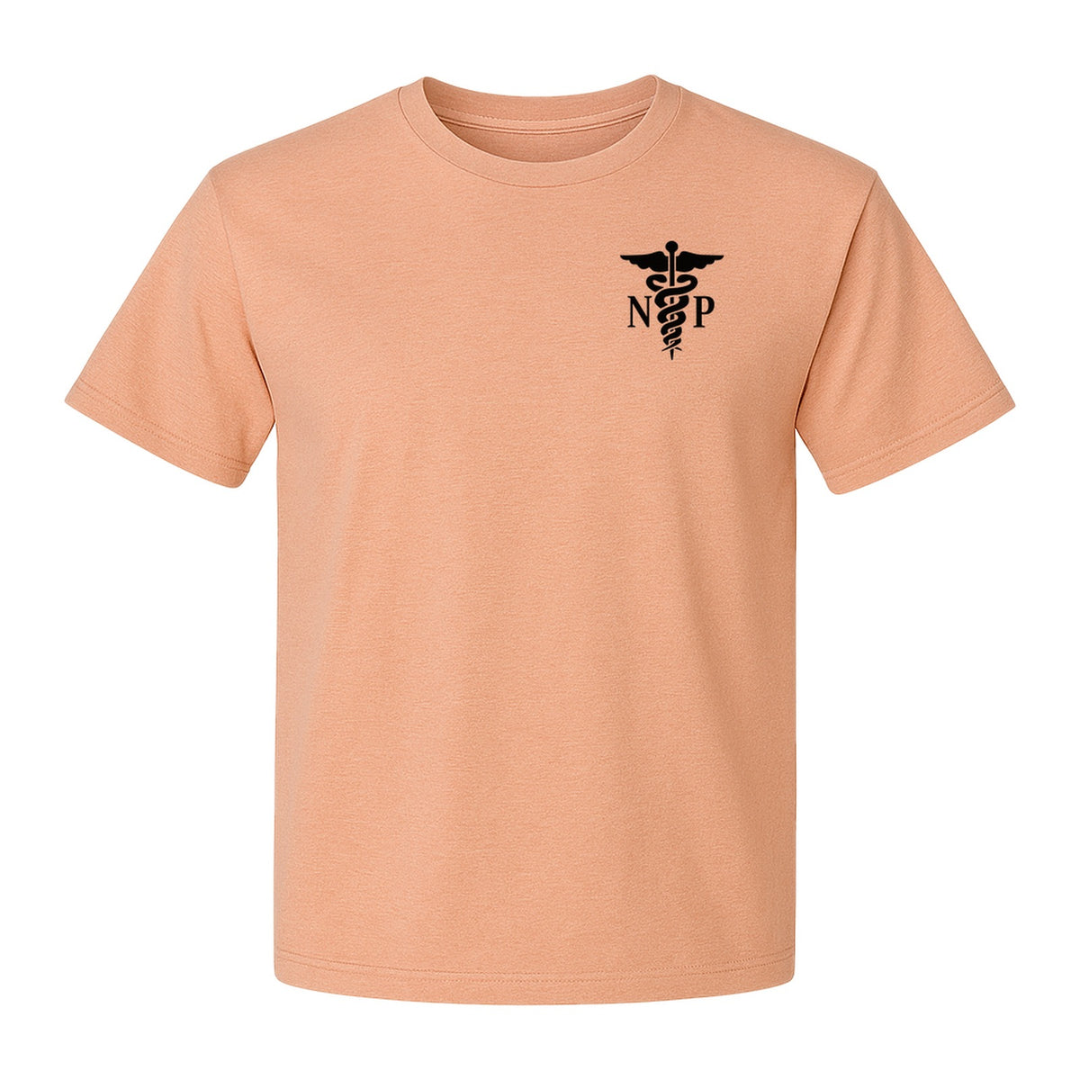 Nurse Practitioner T-Shirt, NP Caduceus Pocket Design for Medical Graduates and Healthcare Workers