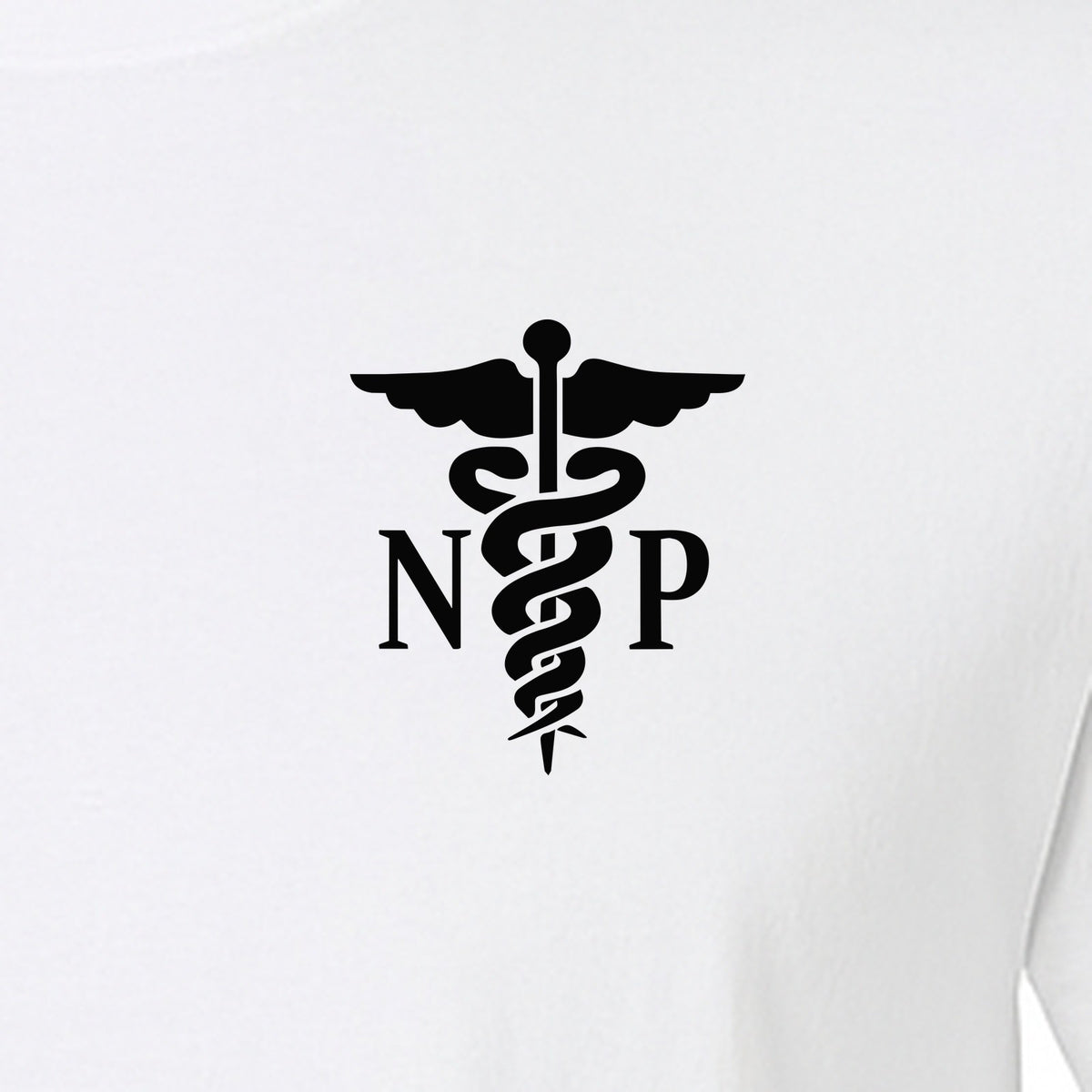 Nurse Practitioner T-Shirt, NP Caduceus Pocket Design for Medical Graduates and Healthcare Workers
