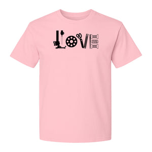 Sewing T-Shirt, Love Machine with Button and Scissors Graphic for Quilters, Seamstresses and Crafters