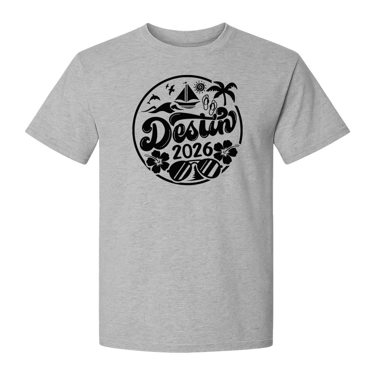 Destin 2026 T-Shirt, Florida Beach Vacation Graphic for Coastal Trip Travelers