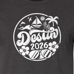 Destin 2026 T-Shirt, Florida Beach Vacation Graphic for Coastal Trip Travelers