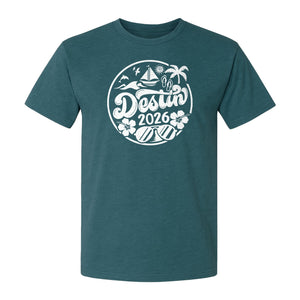 Destin 2026 T-Shirt, Florida Beach Vacation Graphic for Coastal Trip Travelers