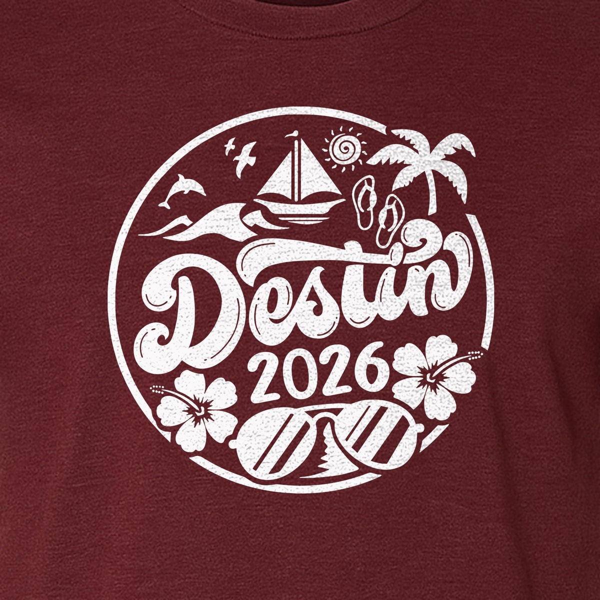 Destin 2026 T-Shirt, Florida Beach Vacation Graphic for Coastal Trip Travelers