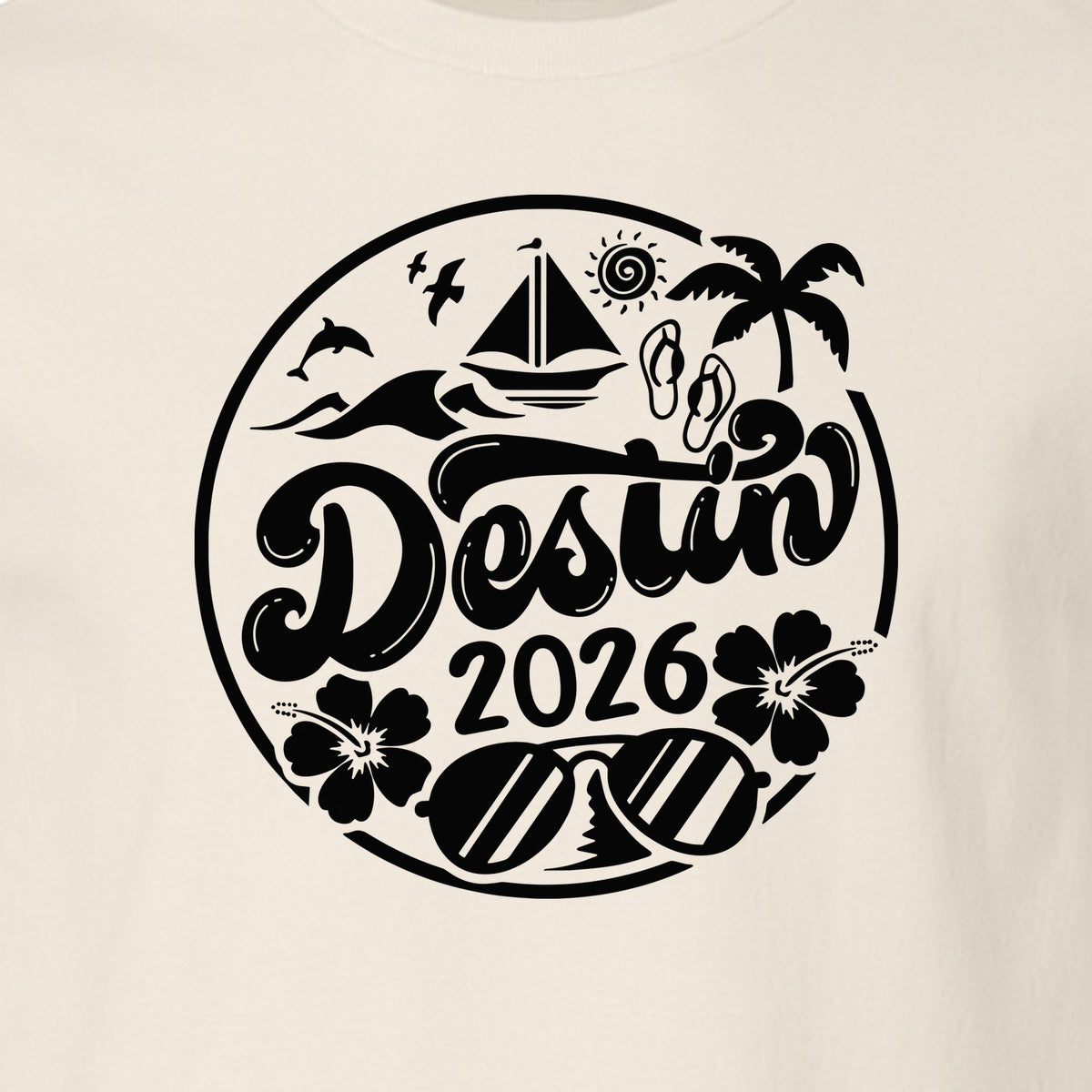 Destin 2026 T-Shirt, Florida Beach Vacation Graphic for Coastal Trip Travelers