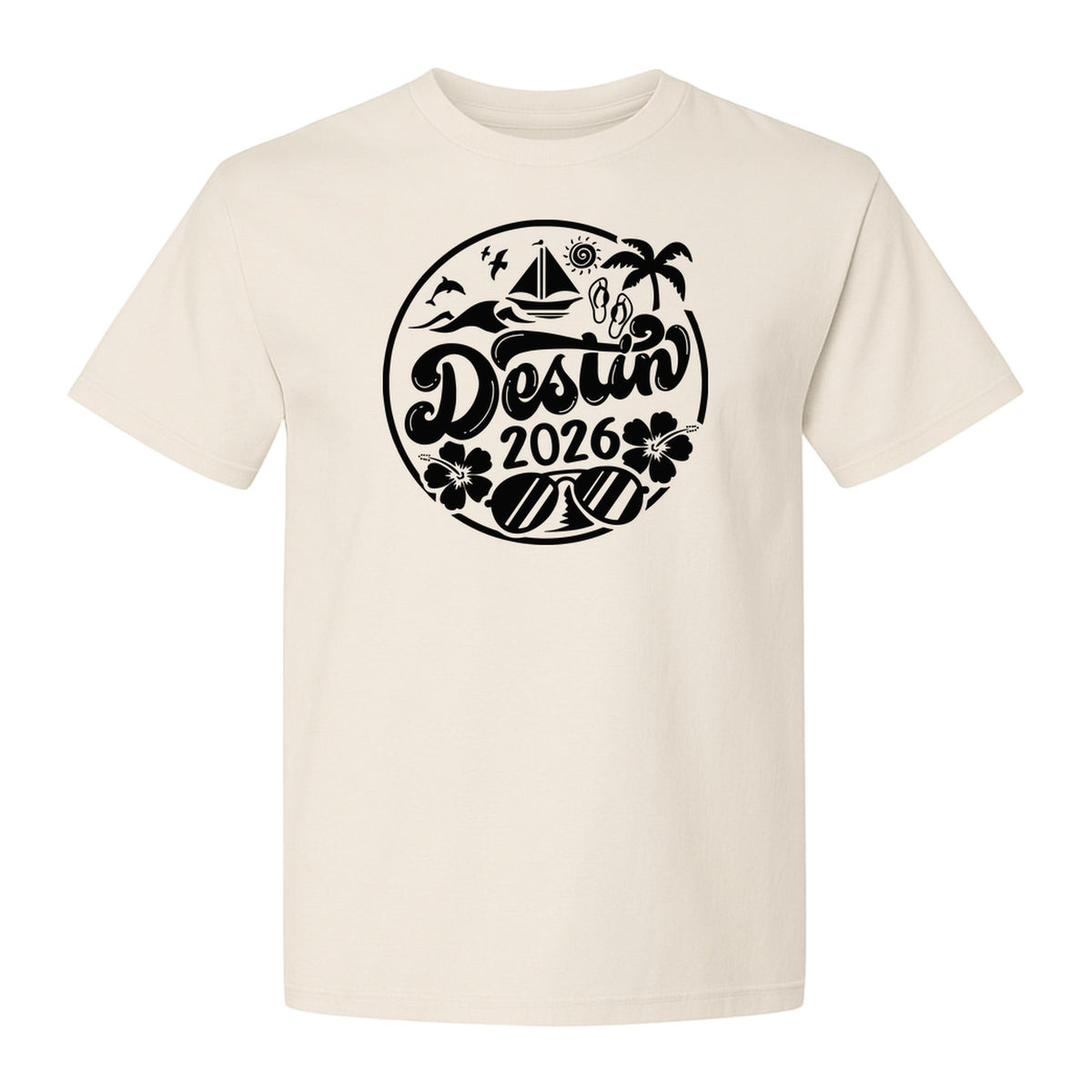 Destin 2026 T-Shirt, Florida Beach Vacation Graphic for Coastal Trip Travelers