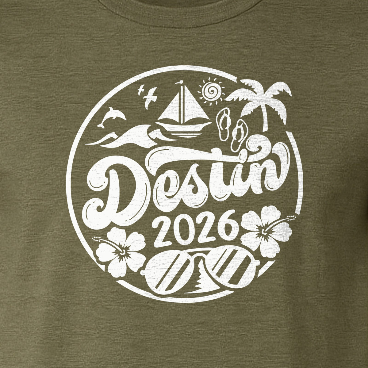 Destin 2026 T-Shirt, Florida Beach Vacation Graphic for Coastal Trip Travelers